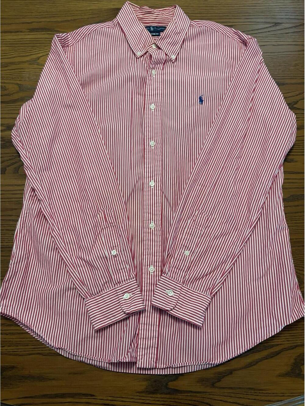 Ralph Lauren Men's Custom Fit Long Sleeve Button-Down Shirt Large - Picture 2 of 9